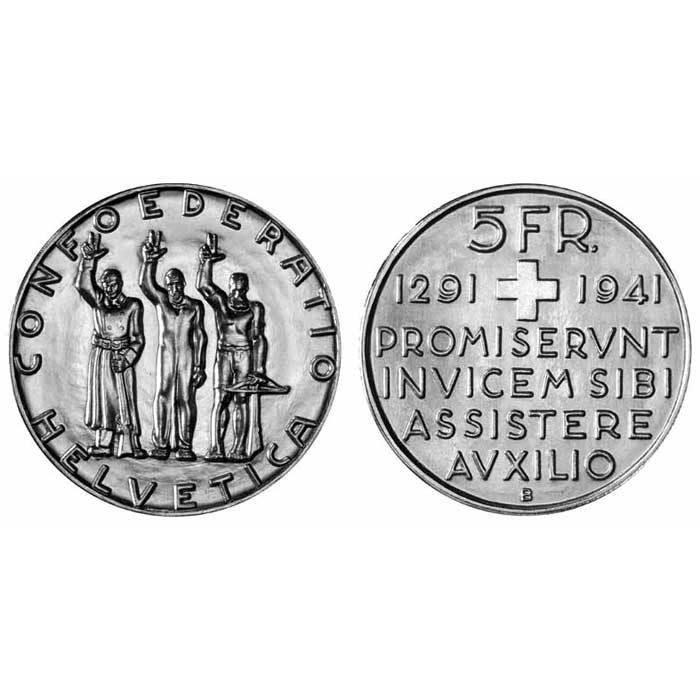 5 Fr. Gedenkmünzen Schweiz