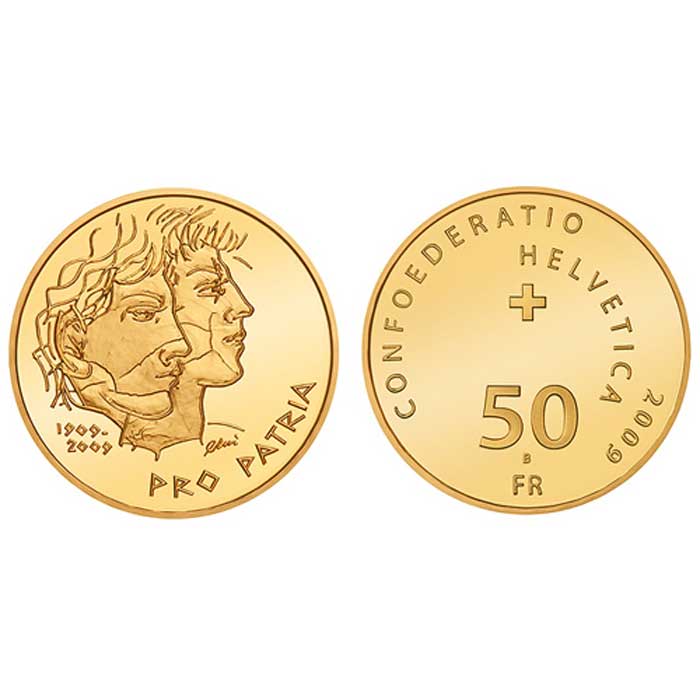 25 Fr. & 50 Fr. & 100 Fr. Gold-Gedenkmünzen
