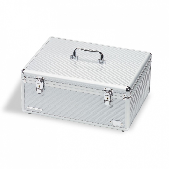 Sammelkoffer CARGO MULTI XL für Postkarten oder Münzen-Sätze, Alu-Design