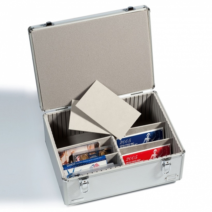 Sammelkoffer CARGO MULTI XL für Postkarten oder Münzen-Sätze, Alu-Design – Bild 2