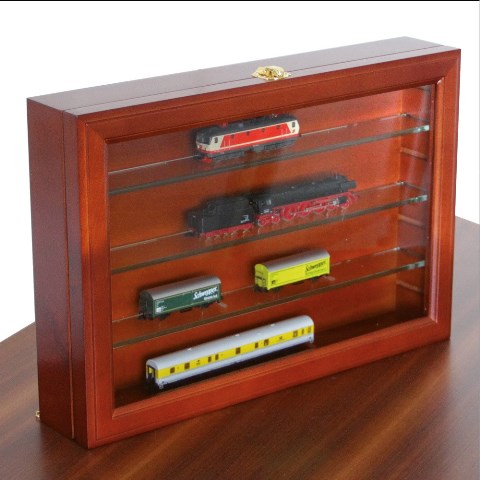 Holzvitrine Midi für eine elegante Präsentation , inkl. 3 Glasböden