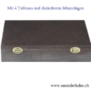Echtholzkassette CARUS mit 4 Tableaus für 192 Münzen/Münzkapseln bis Ø 30 mm oder Champagner-Kapseln – Bild 3