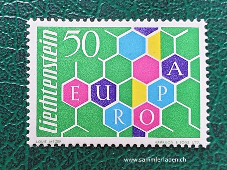 Liechtenstein Europa Bienenwabe 1960 Nr. 348 I