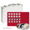 MÜNZKOFFER ALU MIT 5  MÜNZTABLEAUS FÜR 200 MÜNZEN ODER MÜNZKAPSELN BIS 34 MM Ø – Bild 2