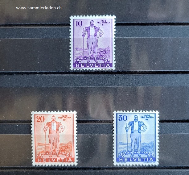 Schweiz 1936 Wehranleihe Nr. W 2- 4