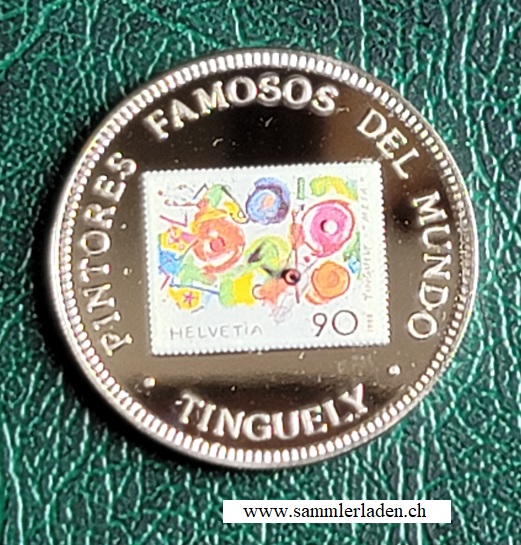 1000 Frc. Guinea Ecuatorial Tinguely-Münze 1995