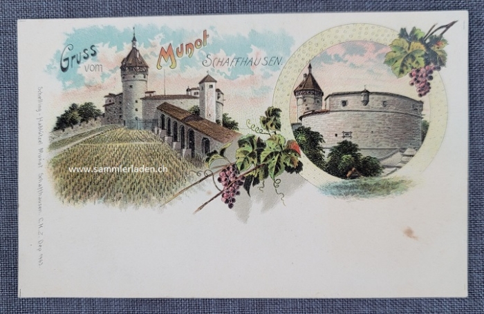Schaffhausen MUNOT  Litho Ansichtskarte um 1900 ungebraucht