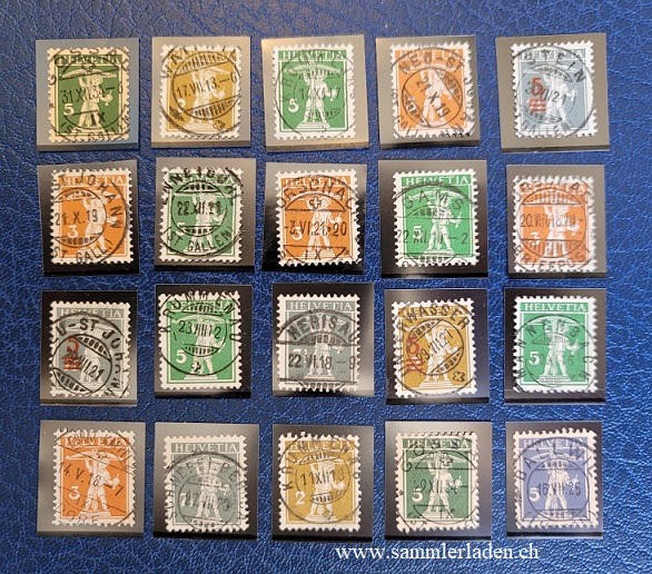 Voll-Stempel Briefmarken