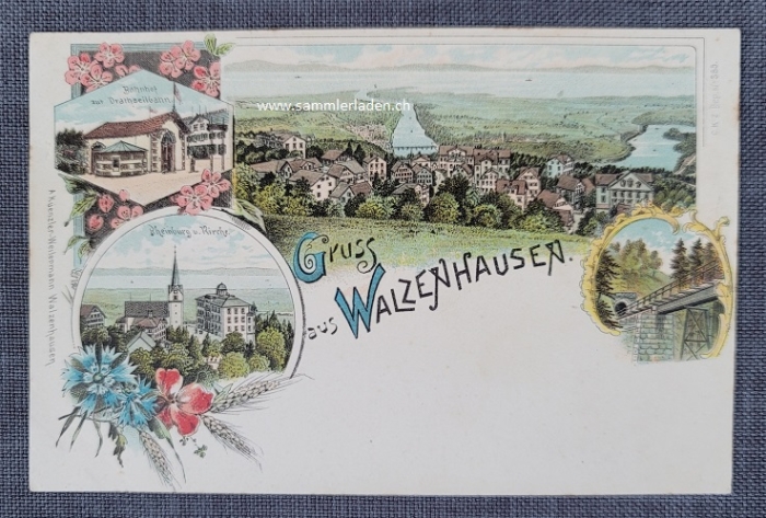 Walzenhausen AR Litho Ansichtskarte um 1900 ungebraucht