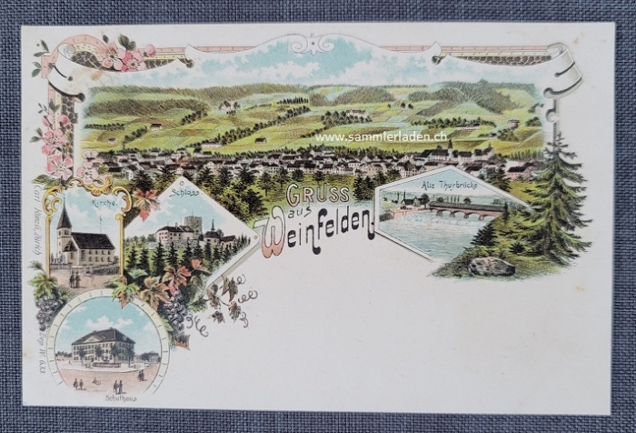 Weinfelden TG Litho Ansichtskarte um 1900 ungebraucht