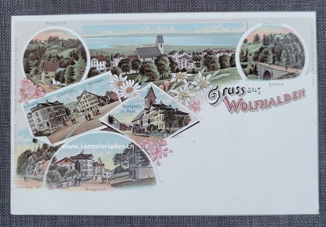 Wolfhalden AR Litho Ansichtskarte um 1900 ungebraucht