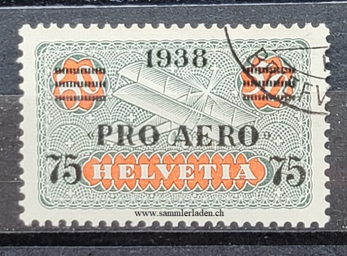 Luftpostmarke Schweiz 1938 Nr. F 26