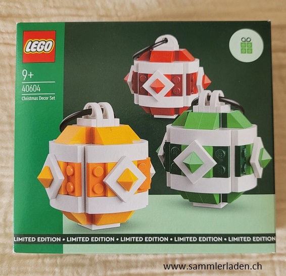 Lego Set 3 Weihnachtskugeln Limited Edition