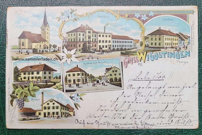 Wigoltingen TG Litho Ansichtskarte 1901