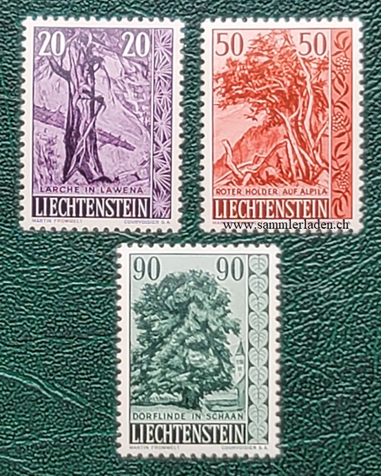 Liechtenstein Bäume & Sträucher 1959  Nr. 321 - 323