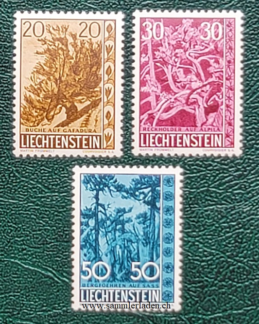 Liechtenstein Bäume & Sträucher IX  1960 Nr. 345 -347
