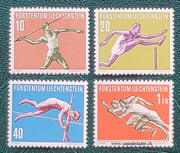 Liechtenstein Sportserie III 1956 Nr. 286 - 289