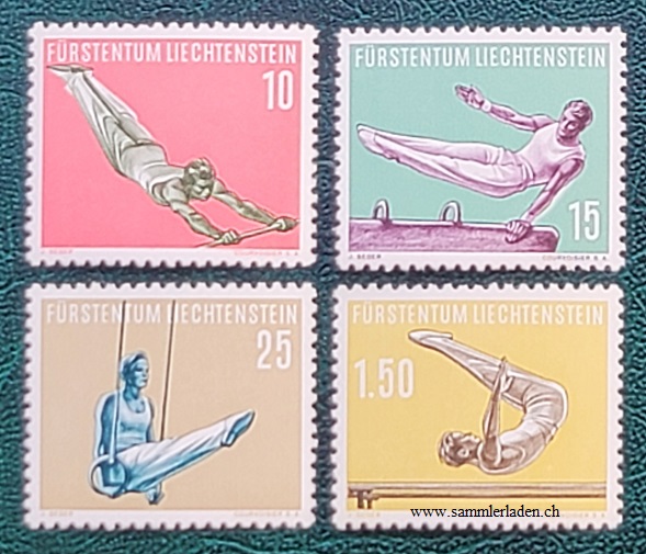 Liechtenstein Sportserie VI  1957  Nr. 297 -300