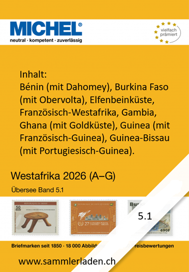 MICHEL Westafrika-Katalog 2026 A-G - Band 5.1