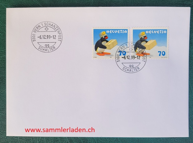 Pingu Brief "Paket mit Schnur & ohne Schnur "