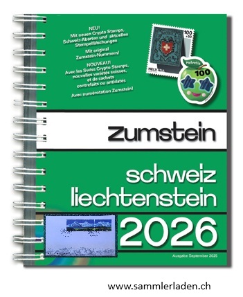 Zumstein Briefmarken-Katalog Schweiz, Liechtenstein, UNO-Genf 2026