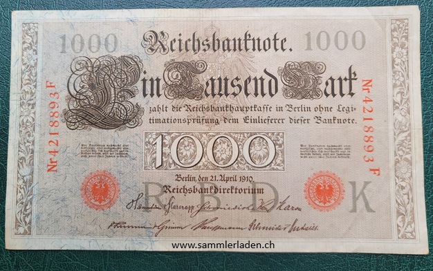 1000 Mark 21. April 1910