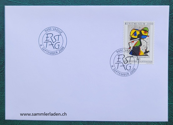 Ersttagsbrief Kunstmuseum VADUZ 4. September 2000