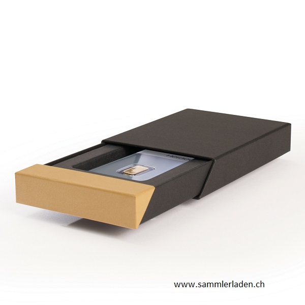 Pisa Münzetui für einen Goldbarren im Blisterformat, schwarz