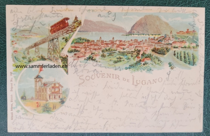 Lugano 1901 Litho. - Postkarte