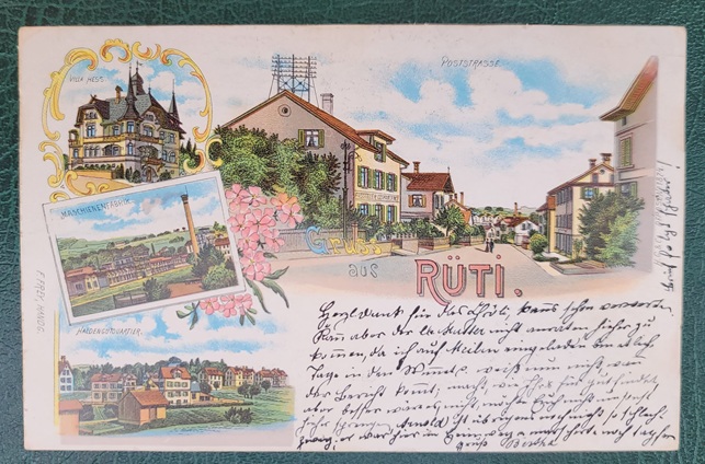 Rüti ZH 1901 Litho. - Postkarte