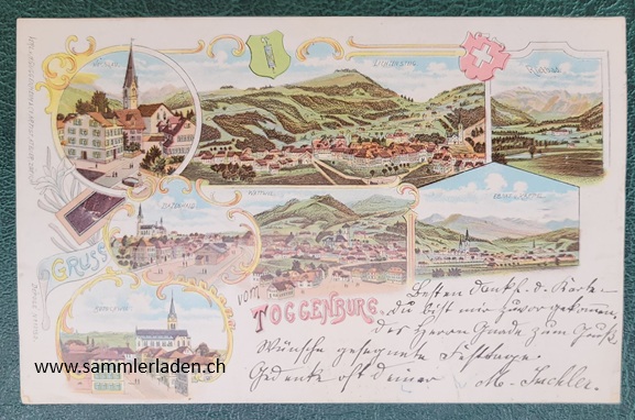 Toggenburg Litho. - Postkarte 1901