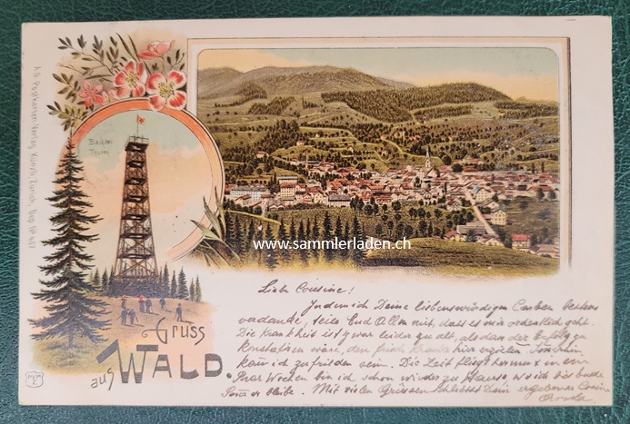 Wald ZH Litho. - Postkarte 1901