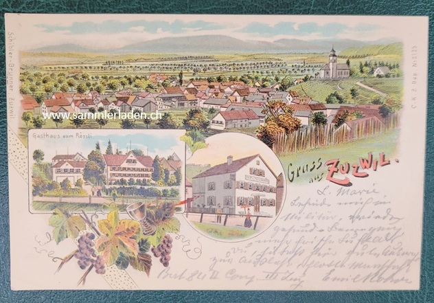 Zuzwil SG 1900 Litho. - Postkarte