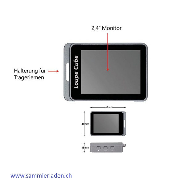 Digitale Aufsetzlupe Loupe Cube