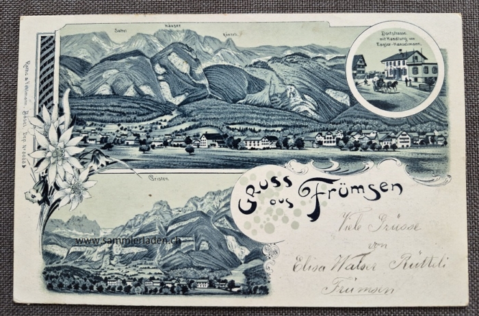 Frümsen SG Litho Postkarte 1905