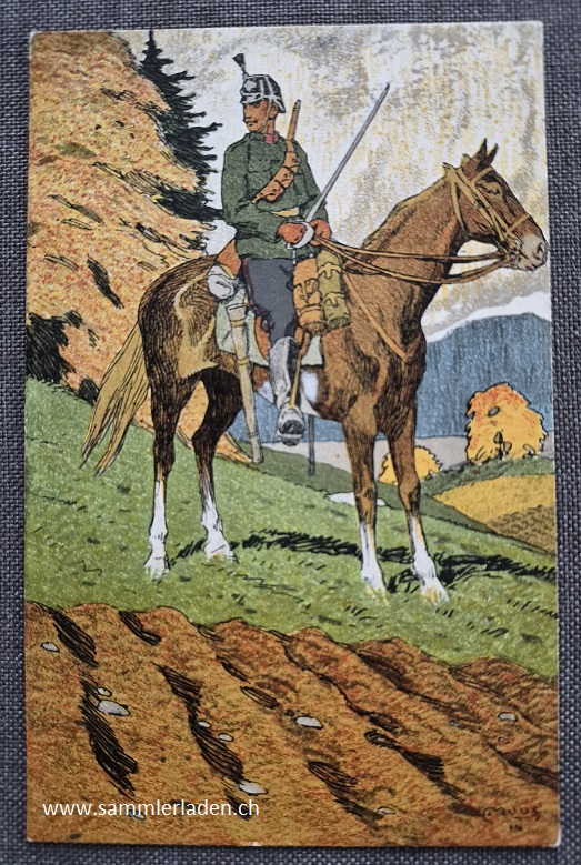 Militär Künstler-Postkarte von Moos ( Kavallerie ) 1914