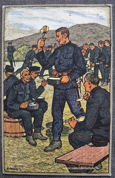 Militär Künstler-Postkarte von Moos ( LE BOULOT )