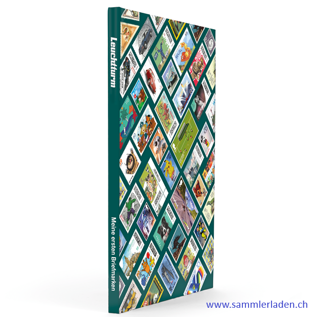 Stampino Einsteckbuch für Kinder DIN A4, 16 weiße Seiten, dunkelgrün