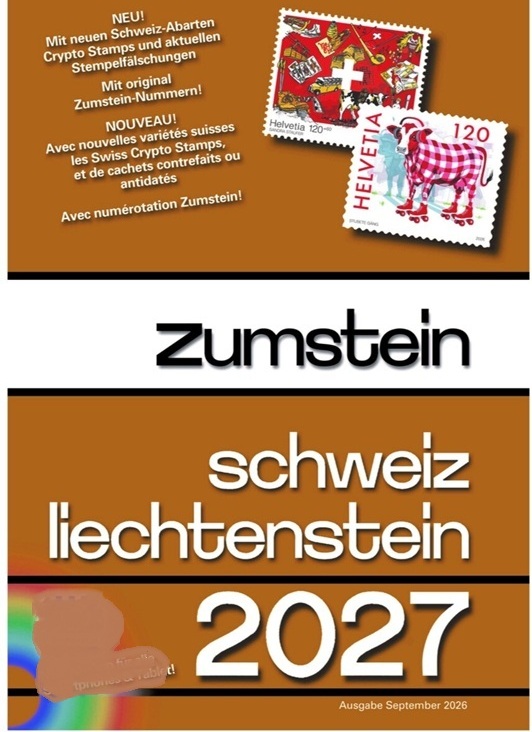 Zumstein Briefmarken-Katalog Schweiz, Liechtenstein, UNO-Genf 2027
